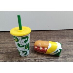 Zuru Surprise FOODIE Mini Brands Subway Cup Meatball Sub Sandwich Set Doll Food